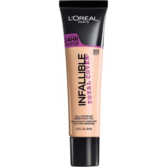 LOREAL Infallible Total Cover 24HR Foundation NUDE BEIGE 303 NEW - Health & Beauty:Makeup:Face:Foundation