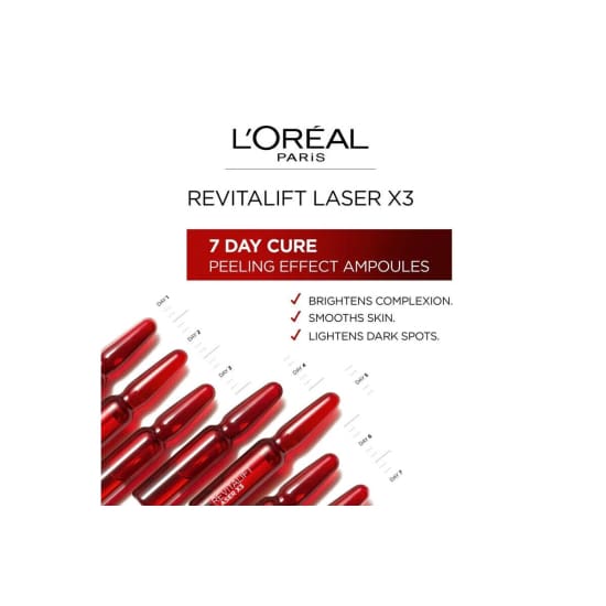 LOREAL Revitalift Laser Renew Resurfacing Ampoules x7 Hyaluronic Glycolic Acid - Health & Beauty:Skin Care:Anti-Aging Products
