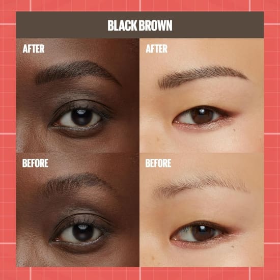 MAYBELLINE Build A Brow 2-in-1 Brow Pen +Sealing Gel BLACK BROWN 262 eye eyebrow3