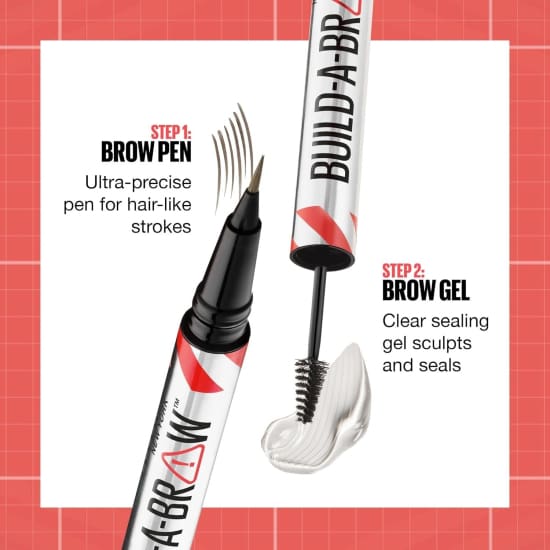 MAYBELLINE Build A Brow 2-in-1 Brow Pen +Sealing Gel BLACK BROWN 262 eye eyebrow4