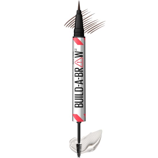 MAYBELLINE Build A Brow 2-in-1 Brow Pen +Sealing Gel DEEP BROWN 260 eye0
