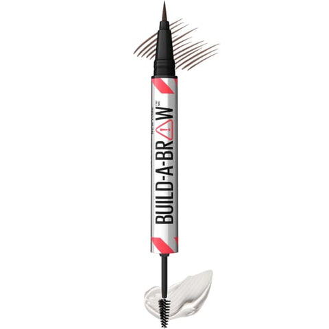 MAYBELLINE Build A Brow 2-in-1 Brow Pen +Sealing Gel DEEP BROWN 260 eye0