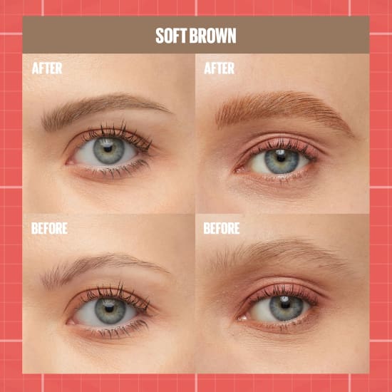 MAYBELLINE Build A Brow 2-in-1 Brow Pen + Sealing Gel SOFT BROWN 255 eye eyebrow2