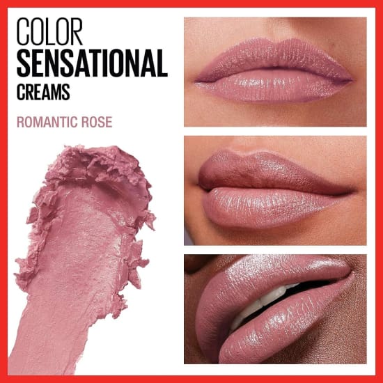 MAYBELLINE Colorsensational Cream Lipstick ROMANTIC ROSE 450 pink - Health & Beauty:Makeup:Lips:Lipstick