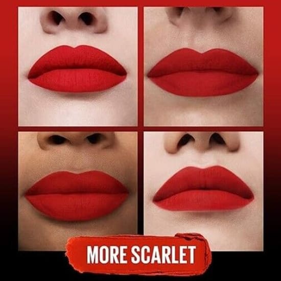MAYBELLINE Colorsensational Ultimatte Matte Lipstick MORE SCARLET 299 red - Health & Beauty:Makeup:Lips:Lipstick