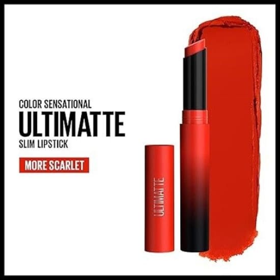 MAYBELLINE Colorsensational Ultimatte Matte Lipstick MORE SCARLET 299 red - Health & Beauty:Makeup:Lips:Lipstick