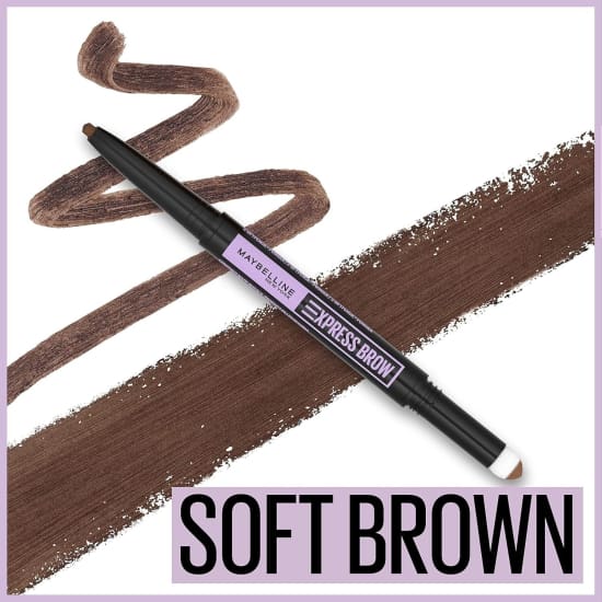 MAYBELLINE Express Brow 2 in 1 Pencil + Powder SOFT BROWN 255 eye eyebrow1