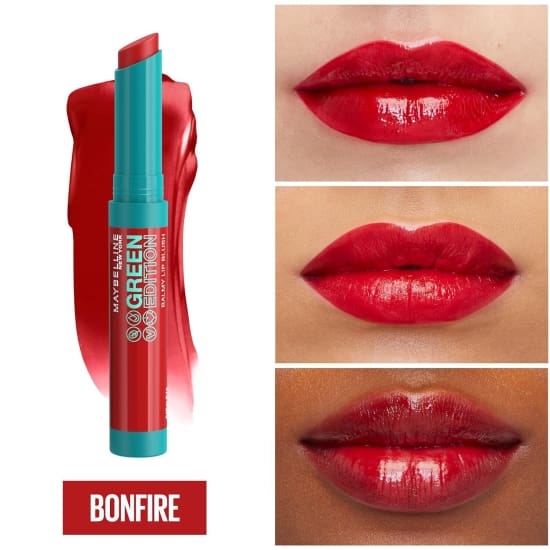 Maybelline Green Edition Balmy Lip Blush Lipstick CHOOSE YOUR COLOUR New - Bonfire 002 - Health & Beauty:Makeup:Lips:Lipstick