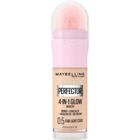 MAYBELLINE Instant Age Rewind Perfector 4 in 1 Glow Makeup FAIR LIGHT COOL 0.5 - Health & Beauty:Makeup:Face:Foundation
