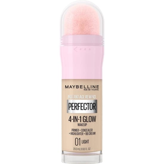 MAYBELLINE Instant Age Rewind Perfector 4 in 1 Glow Makeup LIGHT 01 - Health & Beauty:Makeup:Face:Foundation