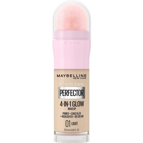 MAYBELLINE Instant Age Rewind Perfector 4 in 1 Glow Makeup LIGHT 01 - Health & Beauty:Makeup:Face:Foundation