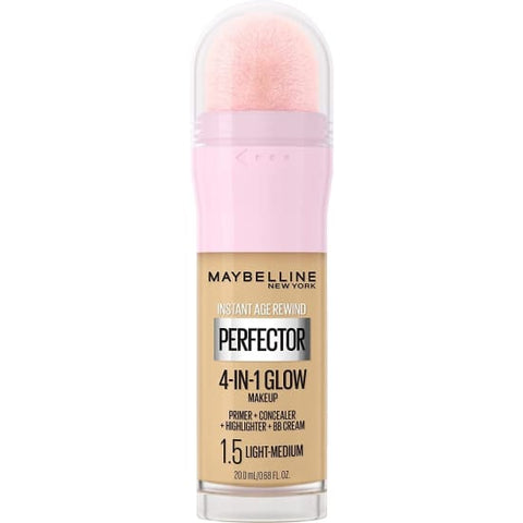 MAYBELLINE Instant Age Rewind Perfector 4 in 1 Glow Makeup LIGHT MEDIUM 1.5 - Health & Beauty:Makeup:Face:Foundation