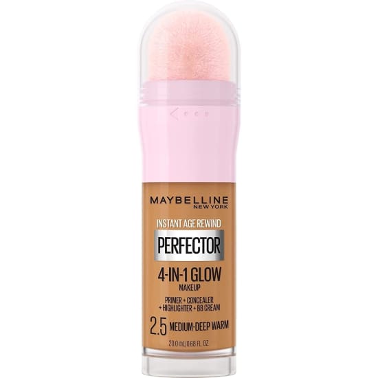 MAYBELLINE Instant Age Rewind Perfector 4 in 1 Glow Makeup MEDIUM DEEP WARM 2.5 - Health & Beauty:Makeup:Face:Foundation