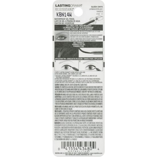 MAYBELLINE Lasting Drama Waterproof Gel Pencil Eye Liner SLEEK ONYX 601 eyeliner3
