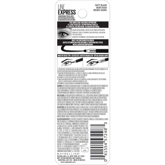 MAYBELLINE Line Express Eye Liner pencil SOFT BLACK 02 eyeliner wood3