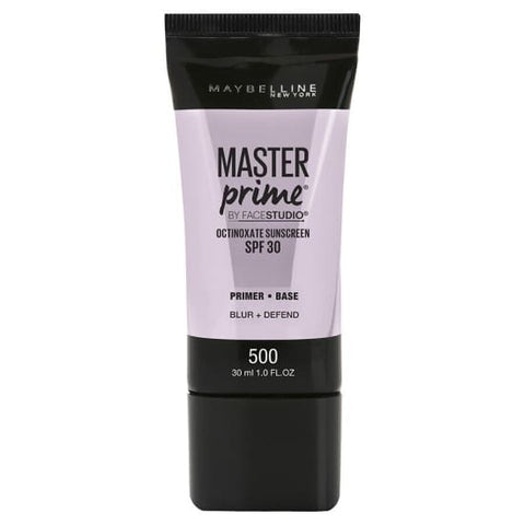 MAYBELLINE Master Prime Blur + Defend 500 primer base NEWEST facestudio - Health & Beauty:Makeup:Face:Face Primer