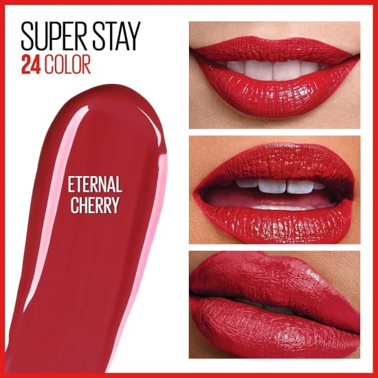 MAYBELLINE SuperStay 24HR 2-step Lipcolor ETERNAL CHERRY 200 liquid lipstick1