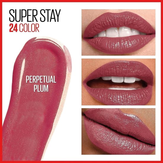 MAYBELLINE SuperStay 24HR 2-step Lipcolor PERPETUAL PLUM 055 liquid lipstick - Health & Beauty:Makeup:Lips:Lipstick