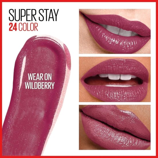 MAYBELLINE SuperStay 24HR 2-step Lipcolor WEAR ON WILDBERRY 045 liquid lipstick1