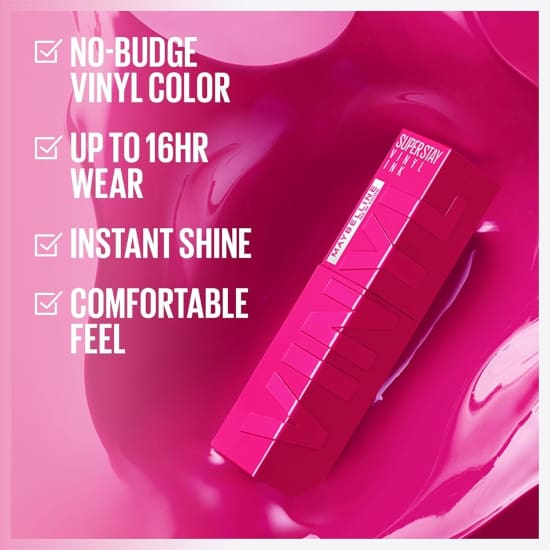 MAYBELLINE SuperStay Vinyl Ink Lipcolor ROGUE 145 liquid lipstick - Health & Beauty:Makeup:Lips:Lipstick