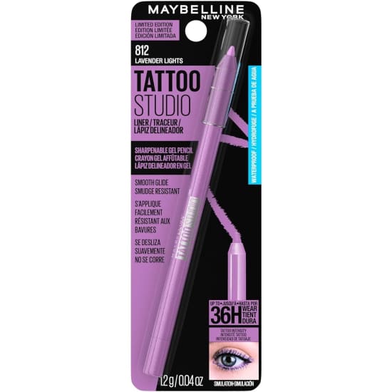 MAYBELLINE Tattoo Studio Eye Liner LAVENDER LIGHTS 812 eyeliner waterproof purpl - Health & Beauty:Makeup:Eyes:Eyeliner