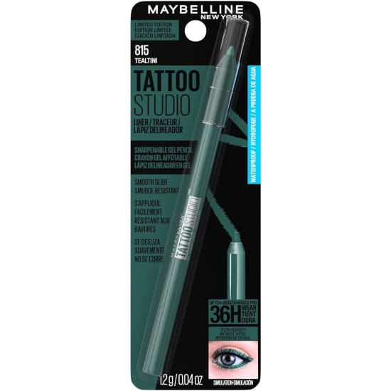 MAYBELLINE Tattoo Studio Eye Liner TEALTINI 815 teal eyeliner waterproof - Health & Beauty:Makeup:Eyes:Eyeliner