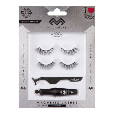 MODELROCK LASHES Magna Luxe Magnetic Lashes + Accessories Kit MY GLAM MAKEOVER - Health & Beauty:Makeup:Eyes:Eyelash Extensions