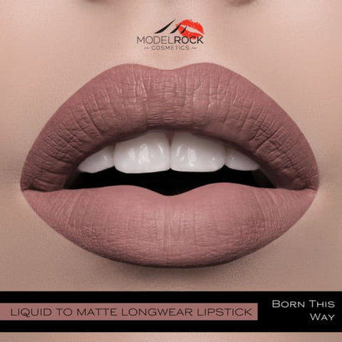 MODELROCK Liquid to Matte Lipstick BORN THIS WAY model rock lipcolour last Vegan - Health & Beauty:Makeup:Lips:Lipstick