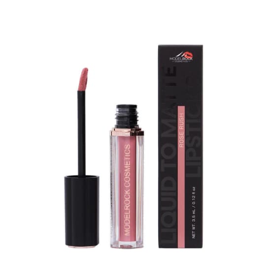 MODELROCK Liquid to Matte Lipstick ROSE RUSH model rock lipcolour last Vegan - Health & Beauty:Makeup:Lips:Lipstick