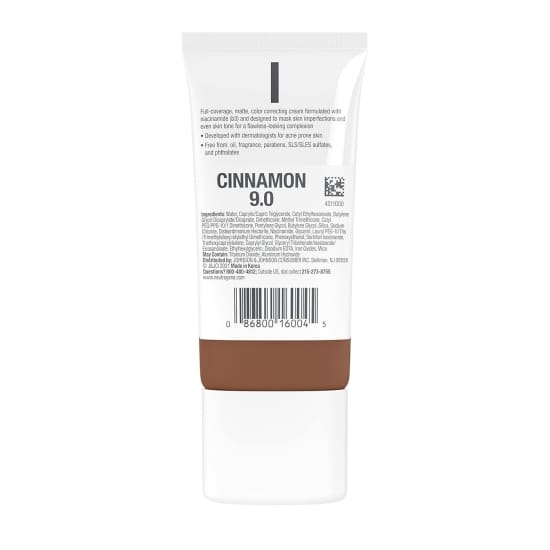 NEUTROGENA Matte CC Cream Color-Correcting CINNAMON 9.0 clear coverage b32