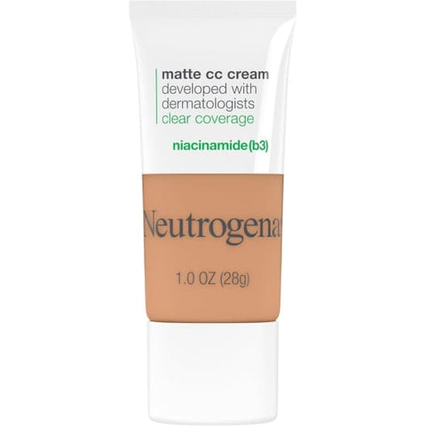 NEUTROGENA Matte CC Cream Color-Correcting WHEAT 6.0 clear coverage niacinamide0
