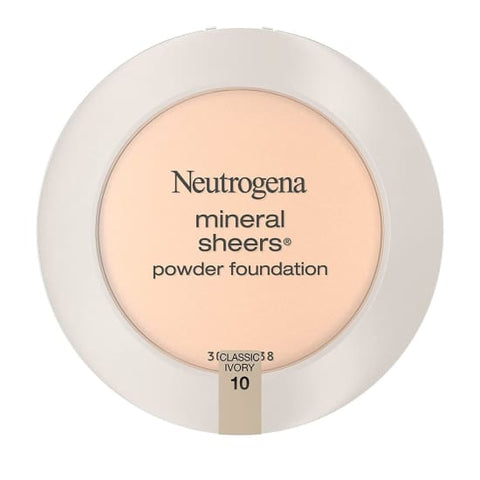 NEUTROGENA Mineral Sheers Pressed Powder Foundation CLASSIC IVORY 10 - Health & Beauty:Makeup:Face:Foundation