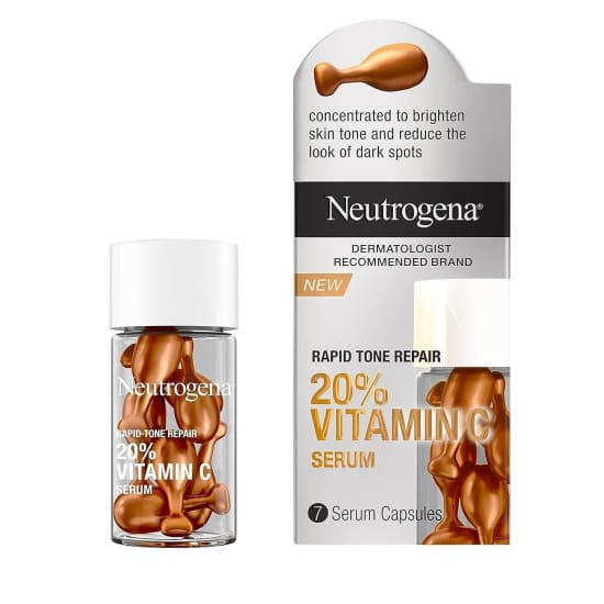 NEUTROGENA Rapid Tone Repair 20% Vitamin C Face Serum Capsules Daily 7 Ct - Health & Beauty:Skin Care:Brightening Creams