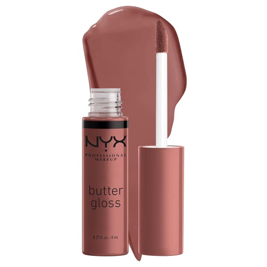 NYX  Butter Gloss SPIKED TOFFEE BLG47 lip lipgloss brown mauve NEW sealed2