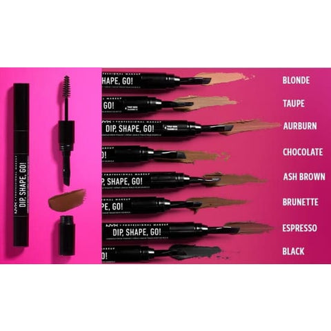 NYX Dip Shape Go! Longwear Brow Pomade BLACK DSGLB08 eyebrow eye waterproof - Health & Beauty:Makeup:Eyes:Eyebrow Liner Definition