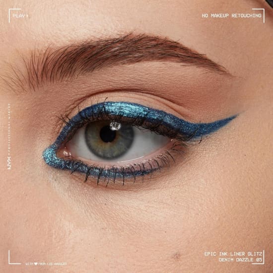 NYX Epic Ink Glitz Liquid Eye Liner DENIM DAZZLE EILG05 Eyeliner metallic2