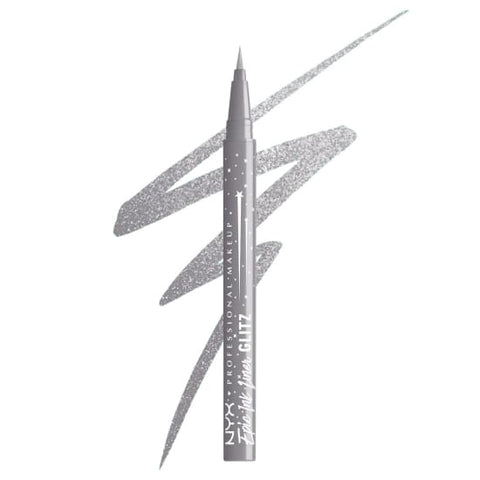 NYX Epic Ink Glitz Liquid Eye Liner FLASHY FLARE EILG04 Eyeliner metallic silver0