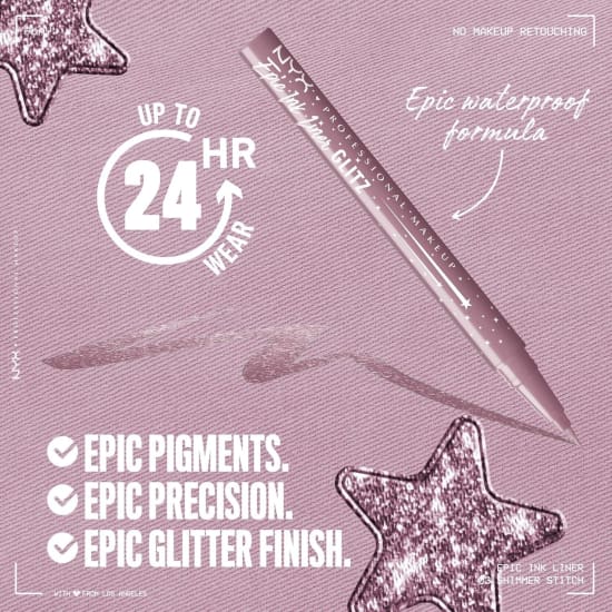 NYX Epic Ink Glitz Liquid Eye Liner SHIMMER STITCH EILG03 Eyeliner metallic1