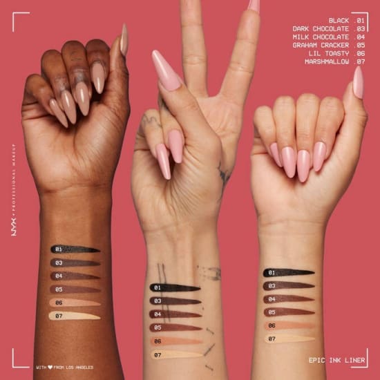 NYX Epic Ink Liquid Eye Liner DARK CHOCOLATE  EIL03 Eyeliner matte brown3