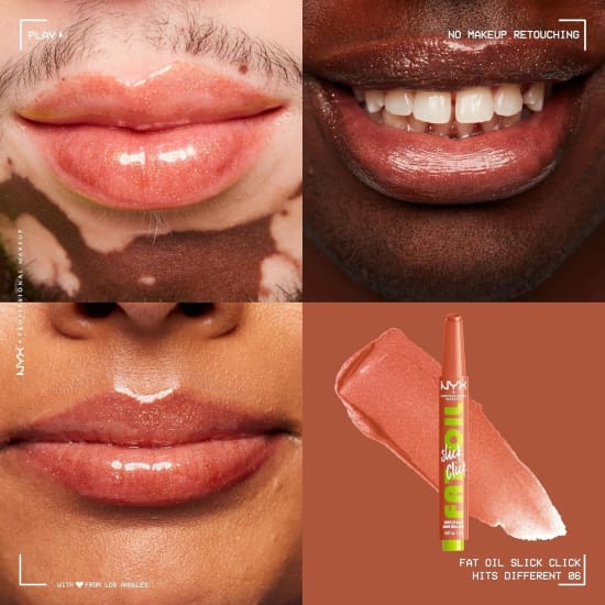 NYX Fat Oil Slick Click Shiny Sheer Lip Balm HITS DIFFERENT 06 lipbalm1