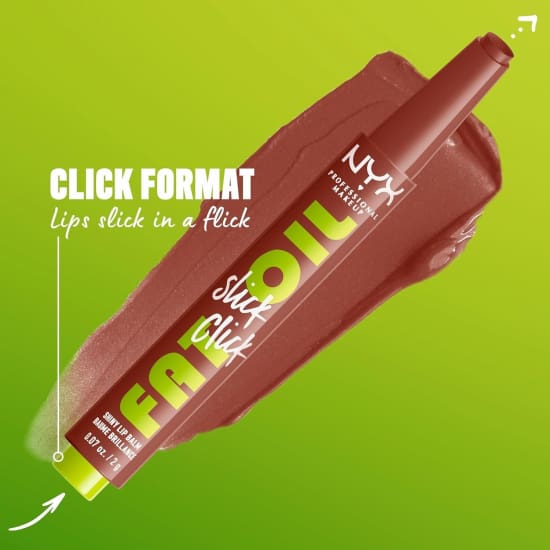 NYX Fat Oil Slick Click Shiny Sheer Lip Balm IN A MOOD BIO 113