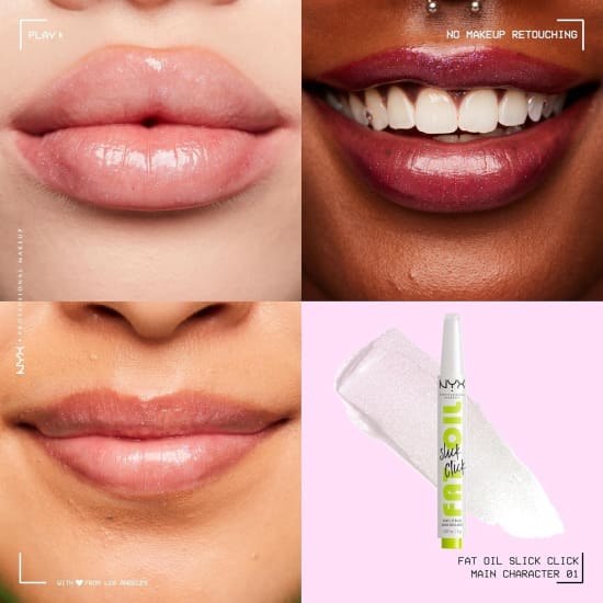 NYX Fat Oil Slick Click Shiny Sheer Lip Balm MAIN CHARACTER 01 clear lipbalm2
