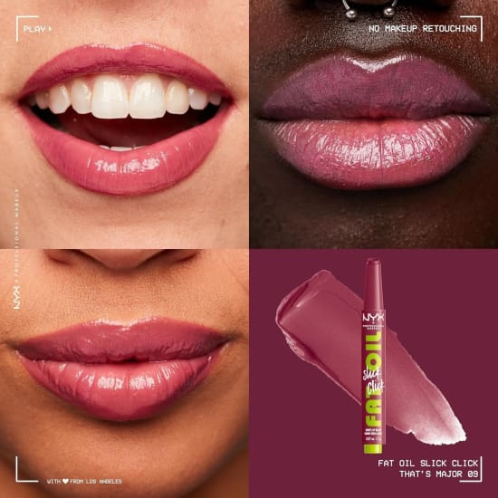 NYX Fat Oil Slick Click Shiny Sheer Lip Balm THAT'S MAJOR 09 lipbalm1
