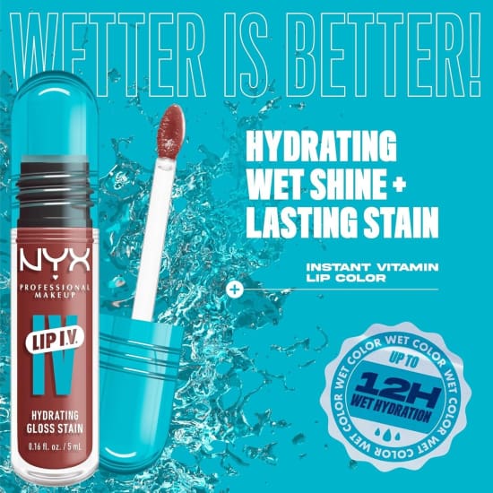 NYX Lip IV Hydrating Gloss Serum Lip Stain COCOA QUENCH 04 lipstain3