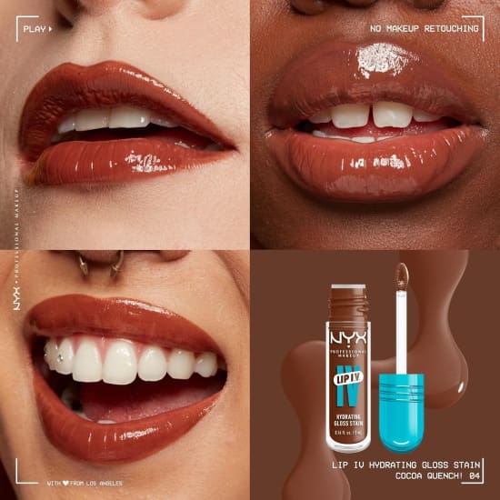 NYX Lip IV Hydrating Gloss Serum Lip Stain COCOA QUENCH 04 lipstain0