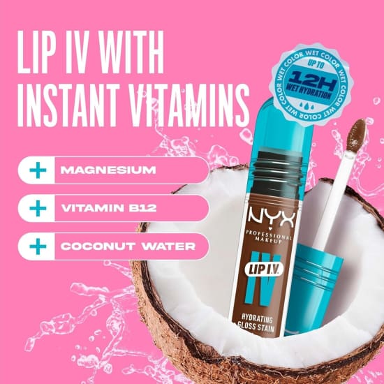 NYX Lip IV Hydrating Gloss Serum Lip Stain COCOA QUENCH 04 lipstain4