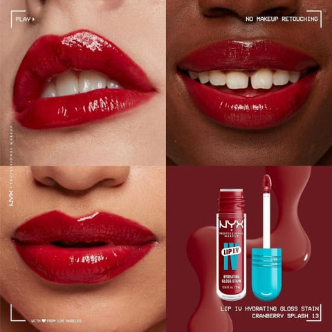 NYX Lip IV Hydrating Gloss Serum Lip Stain CRANBERRY SPLASH WSLS13 lipstain0