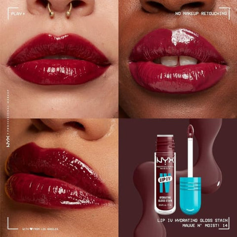 NYX Lip IV Hydrating Gloss Serum Lip Stain MAUVE N MOIST WSLS14 lipstain0