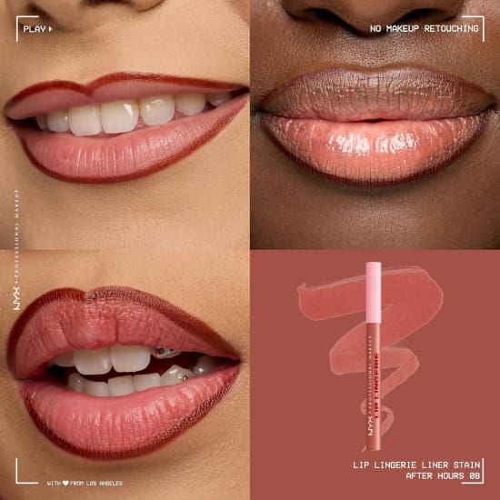 NYX Lip Lingerie Liner Stain AFTER HOURS LLLS08 warm rose lipliner1