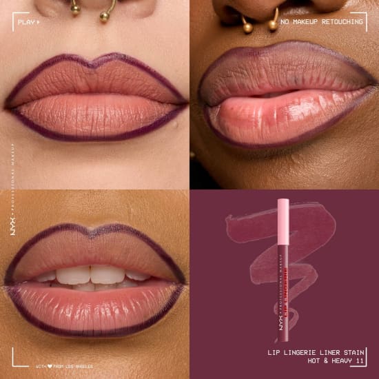NYX Lip Lingerie Liner Stain HOT & HEAVY LLLS11 Black currant lipliner1